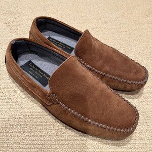 TO BOOT BROWN SUEDE SLIPPERS MENS 8.5